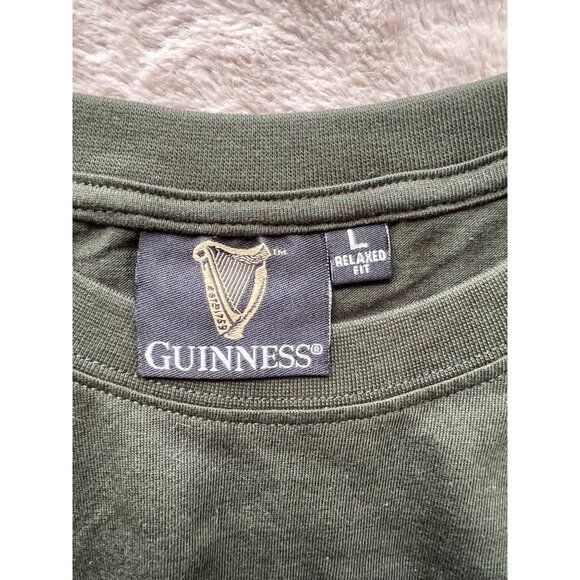 Guinness Dublin Green Relaxed Fit T-Shirt Mens L 100% Cotton EST 1759 Logo Graph - Picture 3 of 7